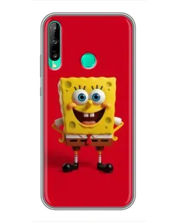 Чохол для Huawei P40 Lite e з картинкою «Спанч Боб на червоному»
