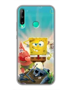Чохол для Huawei P40 Lite e з картинкою «Спанч Боб переможець»