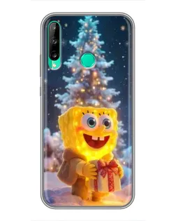 Чохол для Huawei P40 Lite e з картинкою «Різдвяний Спанч Боб»