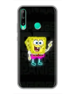 Чохол для Huawei P40 Lite e з картинкою «Неоновий Губка Боб»