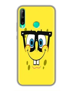 Чехол для Huawei P40 Lite e с картинкой «Минималистичный Спанч Боб»