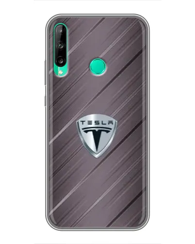 Чехол для Huawei P40 Lite e с картинкой «Металлическая текстура Tesla» Чехол для Huawei P40 Lite e с картинкой «Металлическая текстура Tesla»
