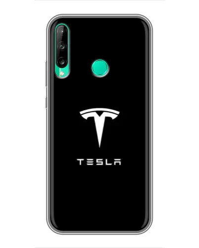 Чехол для Huawei P40 Lite e с картинкой «Tesla White Logo» Чехол для Huawei P40 Lite e с картинкой «Tesla White Logo»