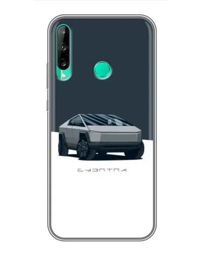 Чехол для Huawei P40 Lite e с картинкой «Серебристый Cybertruck Tesla» Чехол для Huawei P40 Lite e с картинкой «Серебристый Cybertruck Tesla»