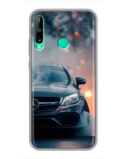 Чохол для Huawei P40 Lite e з картинкою «Mercedes — нічне місто»