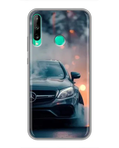 Чехол для Huawei P40 Lite e с картинкой «Mercedes — ночной город»