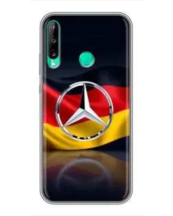 Чехол для Huawei P40 Lite e с картинкой «Mercedes — флаг Германии» Чехол для Huawei P40 Lite e с картинкой «Mercedes — флаг Германии»
