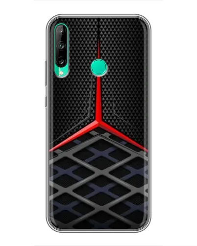 Чехол для Huawei P40 Lite e с картинкой «Mercedes Carbon Grid»