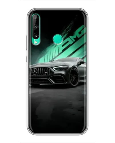 Чехол для Huawei P40 Lite e с картинкой «Темный Mercedes AMG»