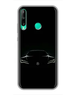 Чехол для Huawei P40 Lite e с картинкой «Mercedes — силуэт авто» Чехол для Huawei P40 Lite e с картинкой «Mercedes — силуэт авто»