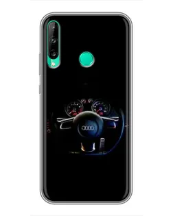 Чохол для Huawei P40 Lite e з картинкою «Салон Audi — кермо»