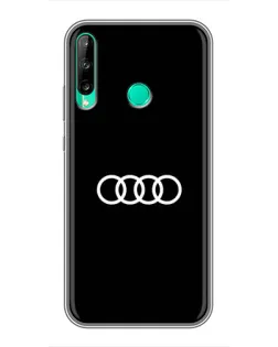 Чохол для Huawei P40 Lite e з картинкою «Audi White Logo»