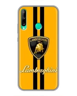 Чохол для Huawei P40 Lite e з картинкою «Lamborghini Stripe жовтий»