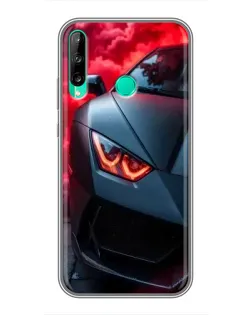 Чохол для Huawei P40 Lite e з картинкою «Lamborghini червоне сяйво»