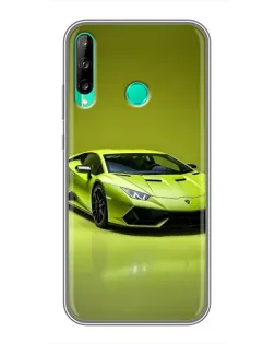 Чохол для Huawei P40 Lite e з картинкою «Салатовий Lamborghini Huracan»