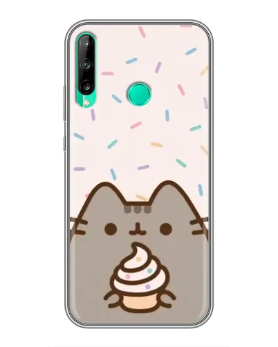 Чехол для Huawei P40 Lite e с картинкой «Пушин с кексом»