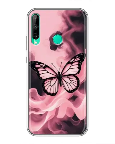 Чохол для Huawei P40 Lite e з картинкою «Метелик у диму»