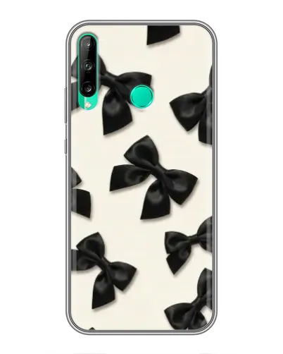 Чохол для Huawei P40 Lite e з картинкою «Чорні бантики»