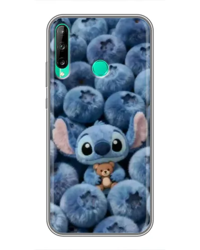 Чехол для Huawei P40 Lite e с картинкой «Стич и голубика» Чехол для Huawei P40 Lite e с картинкой «Стич и голубика»