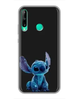 Чехол для Huawei P40 Lite e с картинкой «Стич на черном»