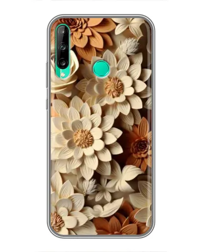 Чехол для Huawei P40 Lite e с картинкой «Бежевый флористический декор» Чехол для Huawei P40 Lite e с картинкой «Бежевый флористический декор»
