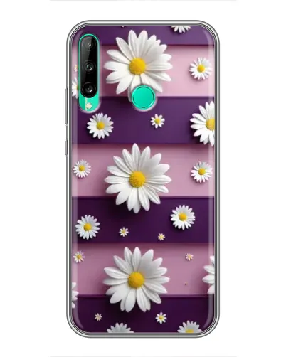 Чехол для Huawei P40 Lite e с картинкой «Ромашки на фиолетовом» Чехол для Huawei P40 Lite e с картинкой «Ромашки на фиолетовом»