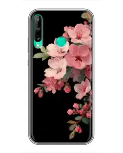Чехол для Huawei P40 Lite e с картинкой «Розовая ветка сакуры»