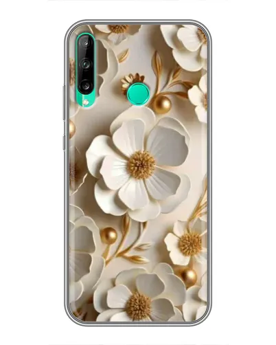 Чехол для Huawei P40 Lite e с картинкой «Белие бумажние цвети» Чехол для Huawei P40 Lite e с картинкой «Белие бумажние цвети»