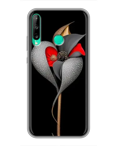 Чехол для Huawei P40 Lite e с картинкой «Серебряный фантазийный цветок» Чехол для Huawei P40 Lite e с картинкой «Серебряный фантазийный цветок»