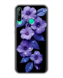 Чохол для Huawei P40 Lite e з картинкою «Фіолетові квіти з росою»