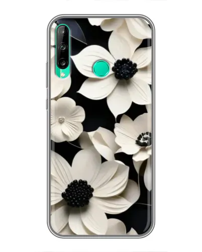 Чехол для Huawei P40 Lite e с картинкой «Объемные белые цветы» Чехол для Huawei P40 Lite e с картинкой «Объемные белые цветы»