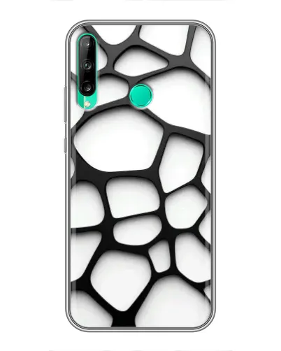 Чехол для Huawei P40 Lite e с картинкой «Белая объемная сетка» Чехол для Huawei P40 Lite e с картинкой «Белая объемная сетка»