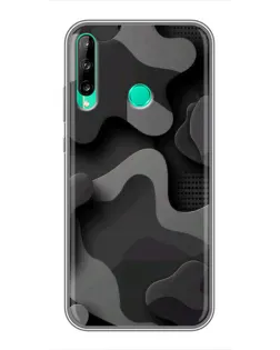 Чехол для Huawei P40 Lite e с картинкой «Темный абстрактный камуфляж»