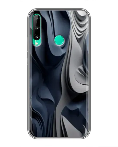 Чехол для Huawei P40 Lite e с картинкой «Объемные синие складки» Чехол для Huawei P40 Lite e с картинкой «Объемные синие складки»