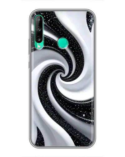 Чехол для Huawei P40 Lite e с картинкой «Черно-белая спираль» Чехол для Huawei P40 Lite e с картинкой «Черно-белая спираль»