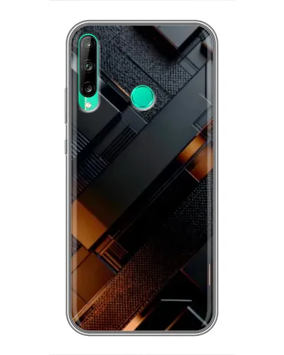 Чехол для Huawei P40 Lite e с картинкой «Черные геометрические блоки» Чехол для Huawei P40 Lite e с картинкой «Черные геометрические блоки»