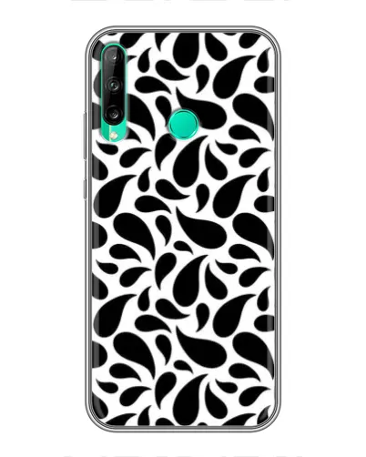 Чехол для Huawei P40 Lite e с картинкой «Контрастные черные капли» Чехол для Huawei P40 Lite e с картинкой «Контрастные черные капли»