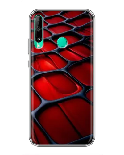 Чехол для Huawei P40 Lite e с картинкой «Красная глянцевая сетка» Чехол для Huawei P40 Lite e с картинкой «Красная глянцевая сетка»