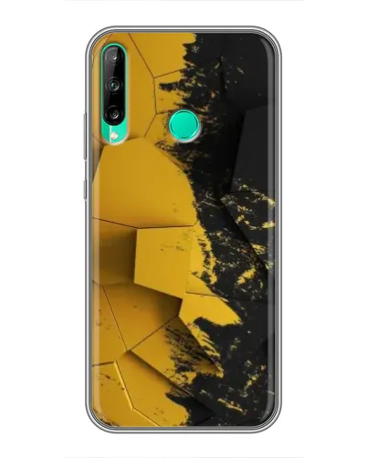 Чехол для Huawei P40 Lite e с картинкой «Золотые осколки геометрии» Чехол для Huawei P40 Lite e с картинкой «Золотые осколки геометрии»