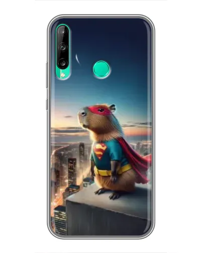 Чехол для Huawei P40 Lite e с картинкой «Капи-мен супергерой» Чехол для Huawei P40 Lite e с картинкой «Капи-мен супергерой»