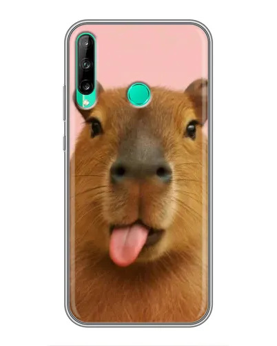 Чехол для Huawei P40 Lite e с картинкой «Капибара с языком» Чехол для Huawei P40 Lite e с картинкой «Капибара с языком»