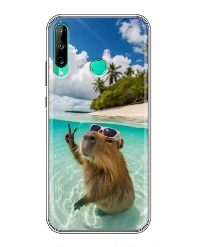 Чехол для Huawei P40 Lite e с картинкой «Капибара на море» Чехол для Huawei P40 Lite e с картинкой «Капибара на море»