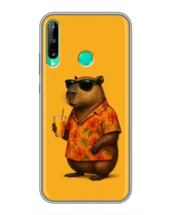 Чехол для Huawei P40 Lite e с картинкой «Капибара на отдыхе»