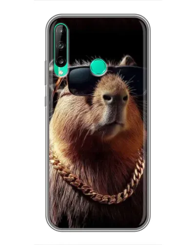 Чехол для Huawei P40 Lite e с картинкой «Капибара золотая цепь» Чехол для Huawei P40 Lite e с картинкой «Капибара золотая цепь»