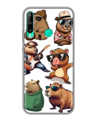 Чехол для Huawei P40 Lite e с картинкой «Крутые капибары музыканты» Чехол для Huawei P40 Lite e с картинкой «Крутые капибары музыканты»