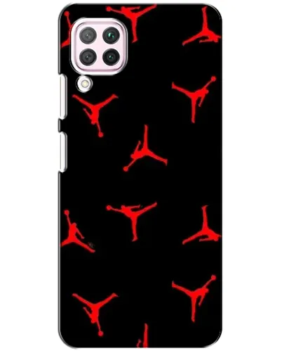 Чехол для Huawei P40 Lite с картинкой «Jordan Red Pattern» Чехол для Huawei P40 Lite с картинкой «Jordan Red Pattern»