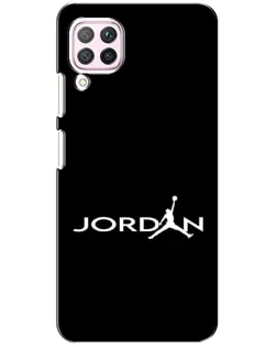 Чехол для Huawei P40 Lite с картинкой «Jordan White Logo»