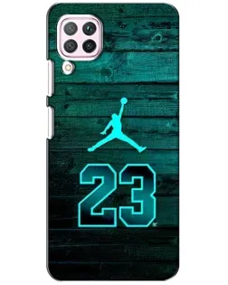 Чехол для Huawei P40 Lite с картинкой «Jordan Cyan 23»