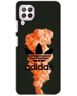Чехол для Huawei P40 Lite с картинкой «Оранжевый дым Adidas»