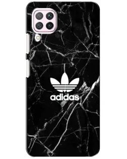 Чехол для Huawei P40 Lite с картинкой «Белый мрамор Adidas»